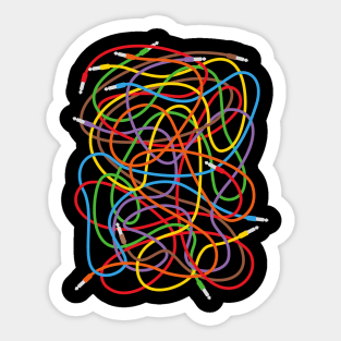 Modular Synth Patch Cables Sticker